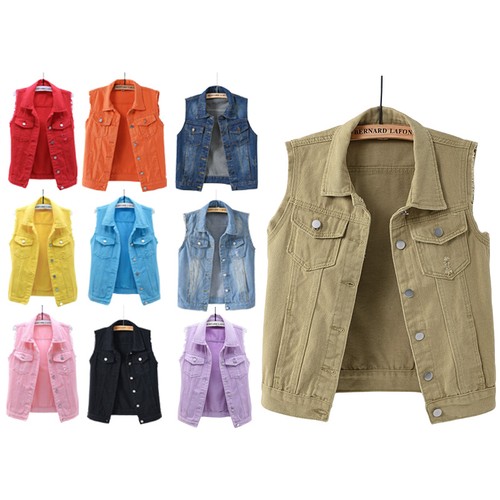 Frauen mode denim weste mit - denim,
