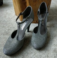Tamaris High Heels, Gr.40 Silber. Mit Glitzer-Effekt. Wie Neu! Tanzschuhe 