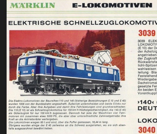 Märklin lokomotive 3039 - märklin, e-lokomotive