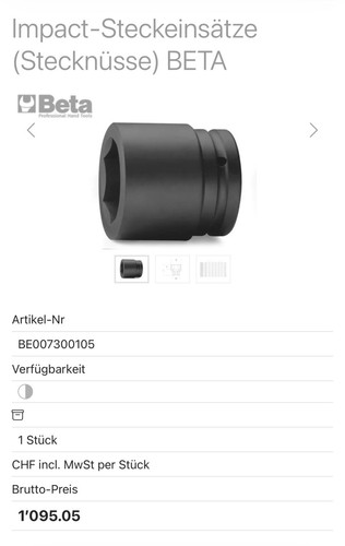 Beta stecknuss 105mm 150mm - beta,