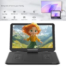 Tragbarer DVD-Player mit Akku - für USB 15.6 Zoll,DVD-Spieler Fernseher Gebrauch