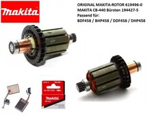 Makita®  Anker Rotor Motor  + Bürsten CB440 für BDF458 BHP458 DDF458 DHP458