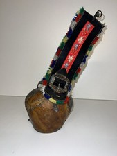 GROßE  antike Kuhglocke mit Riemen   20 x 20 cm  Glocke