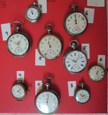 9 alte Uhren / Taschenuhren