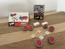 LEGO 400 Steine Räder Schachtel Mursten 50er 1/87 Jahre BOX Vintage OVP