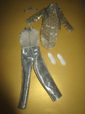 1168) ZWEITEILIGER FESTLICHER BARBIE KEN ANZUG MATTEL+ALTE WEISSE SCHUHE+BÜGEL