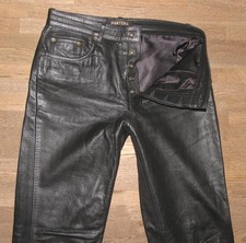- PANTERA - Herren- LEDERJEANS Lederhose in schwarz aus Glattleder ca. W31 / L30