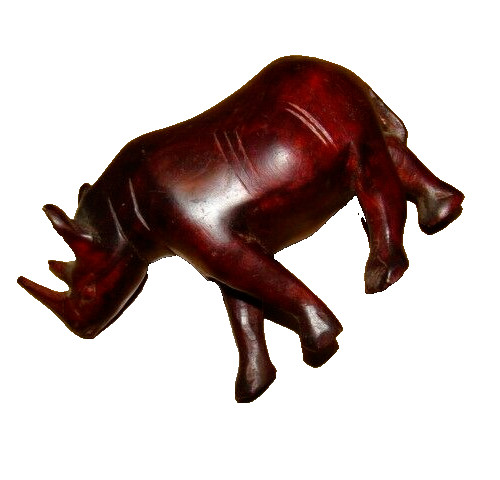Nashorn holzskulptur figur - holzskulptur,