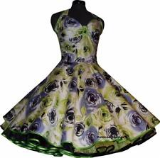 Petticoat Kleid 50er Jahre Tanzkleid grüne lilac Rosen Blumenkleid Vintage