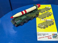 PEBE Bausatz 506 gebaut DDR Raketenfahrzeug SFL 1:50 + Bauanleitung Raster 8 mm