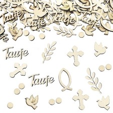 100 Stück Taufe Deko,Holz