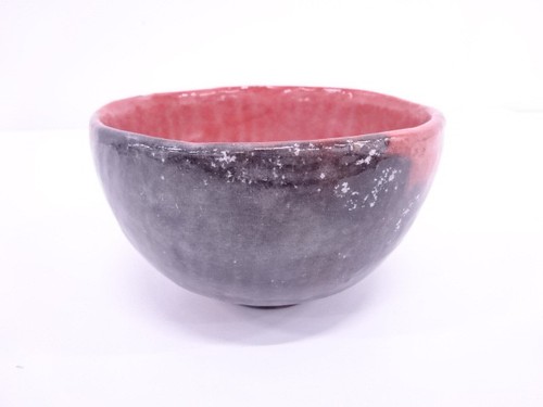 Kiyomizu yaki aka red - kiyomizu-yaki, raku