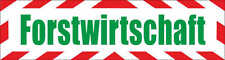 Magnetschild "Forstwirtschaft" mit Rahmen 30 x 8 cm normal - Magnetfolie - Auto
