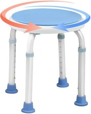 Duschhocker Duschstuhl 36-51cm Höhenverstellbar 360° Drehbar Badsitz #Duschhilfe