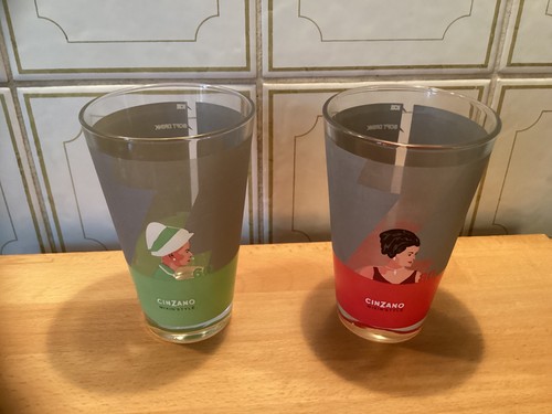 Cinzano mixin style - 2x, gläser