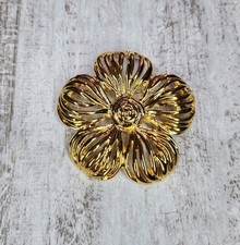 Brosche Blume Vergoldet Floral