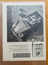 Gauloises & Citroen 2CV Ente Oldtimer retro 1967 Vintage Ad Werbung Reklame V1