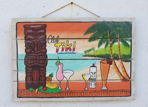 Tiki wandbild holz bild - tiki,