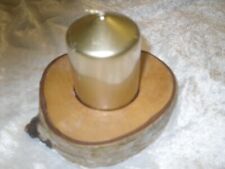 Kerzenständer-Kerzenhalter Baumstamm-Baumrinde-Birke ?? mit Kerze