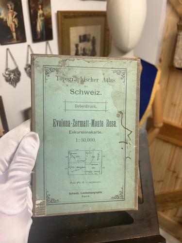 Antike faltkarte der schweiz - antike,