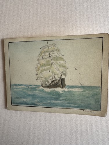 Vintage 1933 signiert maritim - 1933,