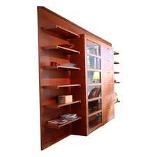 Giorgetti Wohnwand Oli Akrylbeizung Nussbaum