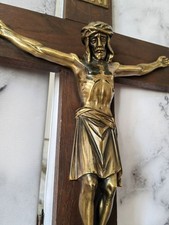 Jesus Kreuz Holz Metall Groß