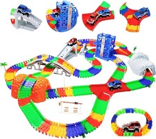 Autorennbahn Kinder Spielzeug ab 3 4 5 Jahre mit 2 Spielzeugauto,