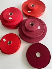 Restposten 15x Baumwollbänder "rot", 20mm breit