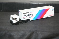 Seltener Herpa 1:87 H0 LKW MAN Linder BMW M Team Vogelsang Renntransporter
