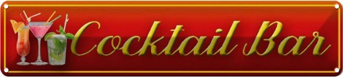 Blechschild 10x46 alkohol - 10x46, cm