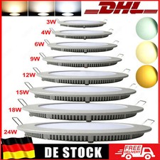 3W/6W/15/18W/24W LED Panel Einbau Leuchte Lampe Deckenlampe Unterputz Ultraslim