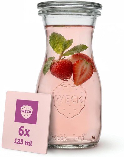 Weck glaskaraffe 125ml 6er - glaskaraffe,