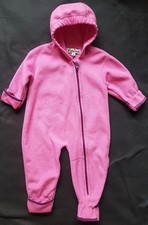 Playshoes Fleece-Overall Wagenanzug mit Klappbündchen Gr.74 Rosa/Lila TOP
