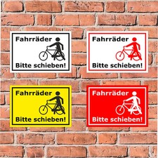 Schild Fahrräder bitte