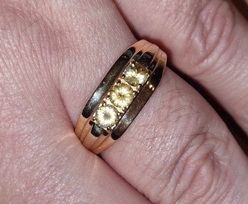 Herrenring goldener tansanit - herrenring,