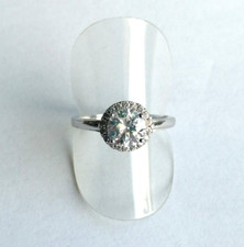 Ring mit Zirkonia Solitär Verlobungsring Silber 925 Größe 58 - 18,4 mm (3170)