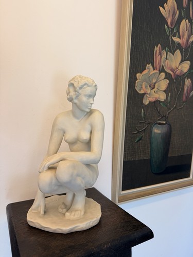 Porzellanfigur die hockende - porzellanfigur,