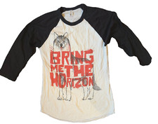 2009 Bring me the Horizon Tshirt Bandshirt S Women Baseball Black Sleeve Shirts