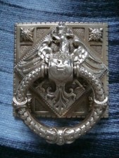 Preußen, Antiker Messing Türklopfer Klingeltaster Messing  Antik