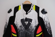 Revit Quantum 2 Lederkombi einteilig EU 50 weiß/neon rot