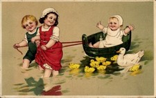 Präge Ak Kinder, Kleinkind im