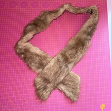 🌸100% NERZ PELZ STOLA SCHAL KRAGEN Traumhaft Luxus 120 cm x 8 cm TOP!