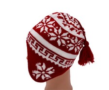 Strickmütze Norweger Muster Fritz Nitzsche Ohrenklappe Fleece Gefüttert One Size