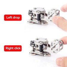 Edelstahl Doppelpaddel HF Kurzwellen Automatikschlüssel CW Taste Morse Code Key