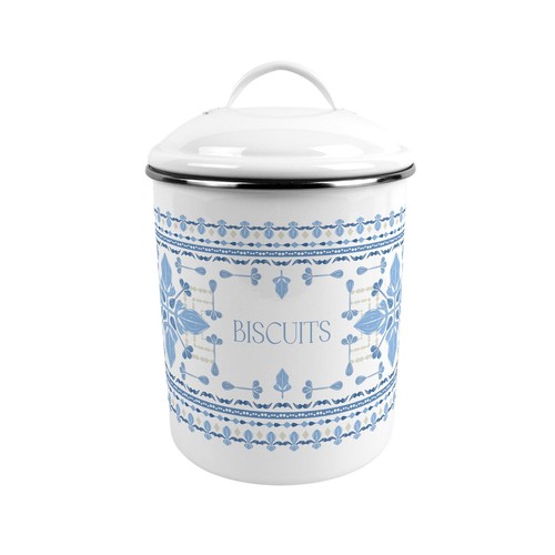 Blue folk tile keksdose - blue,