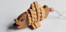Holz Fisch Anhänger 5 cm Schlüssel-,Taschen-,Rucksackanhänger,Auto 
