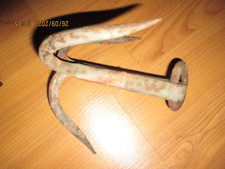 Wurfanker Mittelalter Anker Brunnen-Anker 16.Jht. Schmiede-Eisen Zeichen