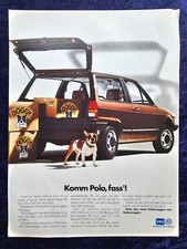 VW Polo 86C Steilheck, originale Werbung aus 1982 , Polo fass´