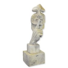 9932740 Skulptur Figur Resin/MGO "Der Flüsterer" Steinoptik 77x20x29cm 5,7kg